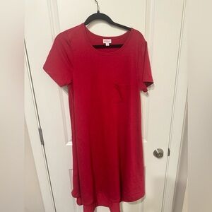 LuLaRoe Carly Dress pink/red